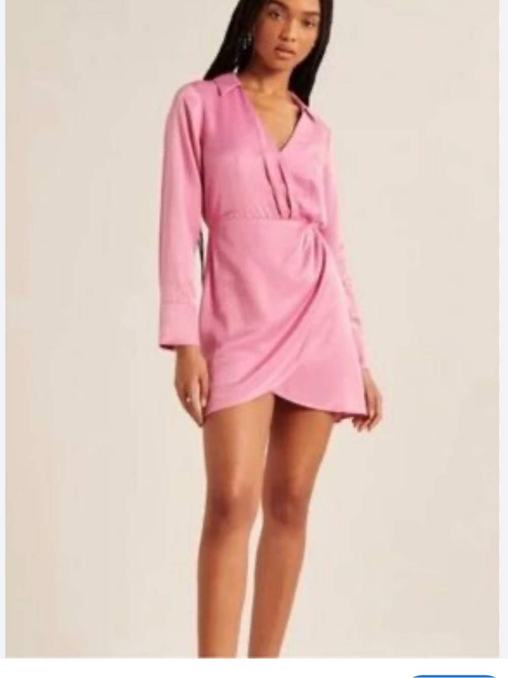 Abercrombie & Fitch Dusty Pink Satin Mini Dress